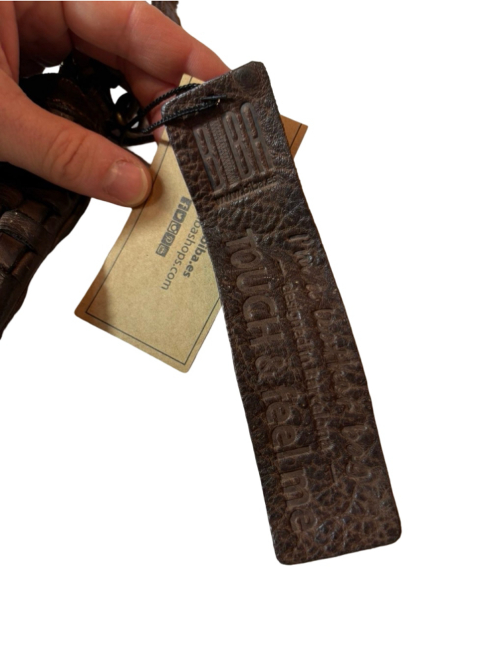 My Biba Brown Woven Leather Crossbody Bag Boho Festival Artisan Handcrafted Purs - Picture 7 of 9
